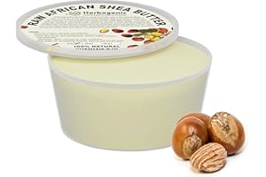 HERBOGANIC Pure African Shea Butter Raw Organic, White Ivory 100% Natural Unrefined | For Body & Hair Scalp Non GMO - 8 oz