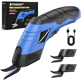 2026 NEW 4V Box Cutter, Cardboard Cutter Metal-Cutting | with 2 Blades Rechargeable Powerful Shears Electric Scissors for Fabric Electric Chop Saw Leather Felt with Charger-Blue