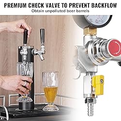 VEVOR CO2 Regulator Gauge with 0-60PSI, Heavy Duty