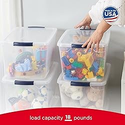 Rubbermaid Cleverstore Clear 32 Qt, 6 Pack