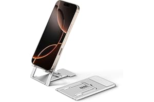 Foldable Cell Phone Stand,Foldable & Adjustable Phone Stand, Desktop Holder Compatible with iPhone 16/15/14 Pro Max, Samsung 