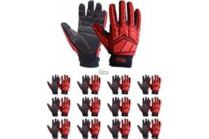 HANDLANDY Anti Vibration Gloves SBR Padding TPR Protector Impact Gloves Men Mechanic Work Gloves