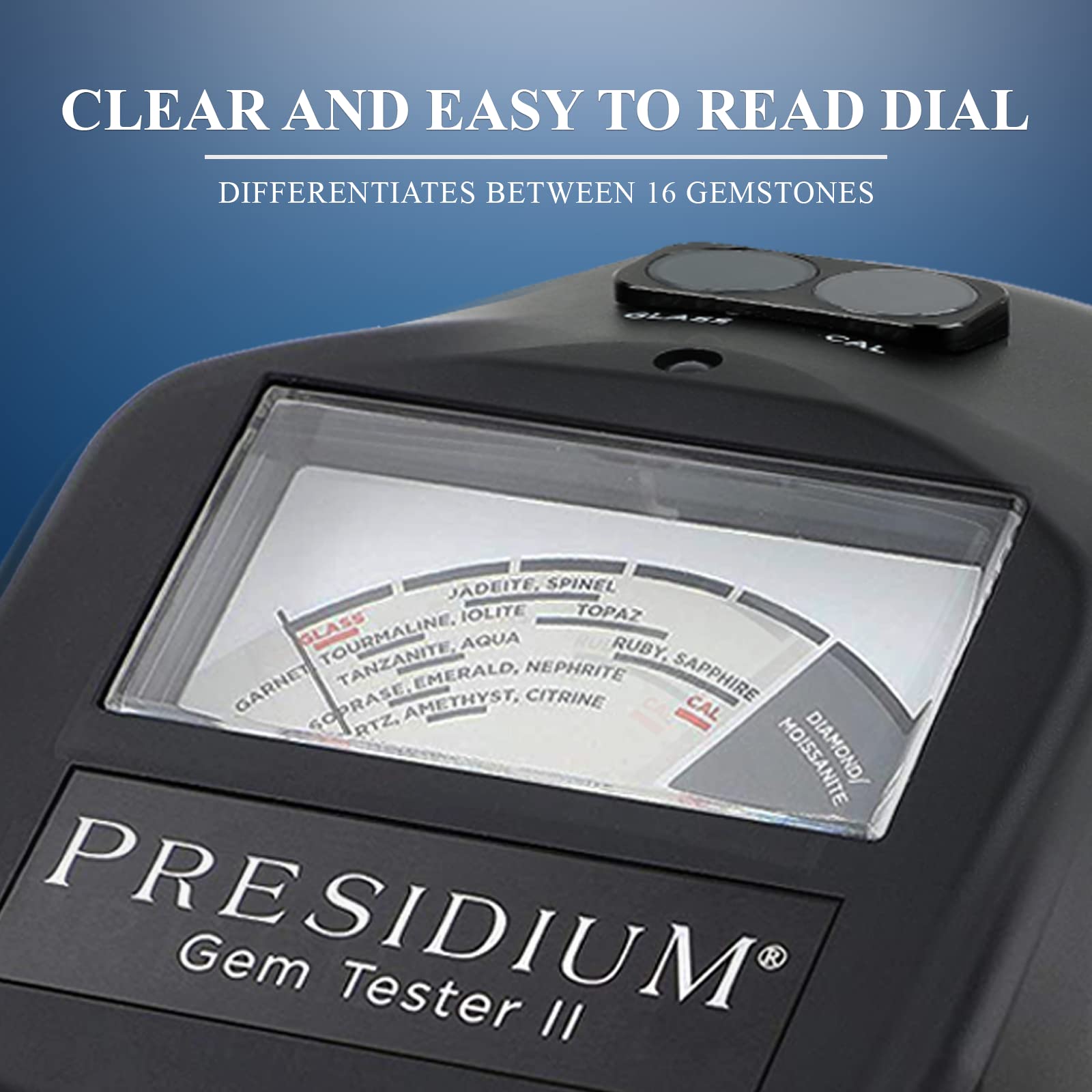 Presidium Instruments Gem Tester II (PGT II) with Assisted Thermal Calibration (ATC) for Identifying Diamonds/Moissanites and Common Colored Gemstones