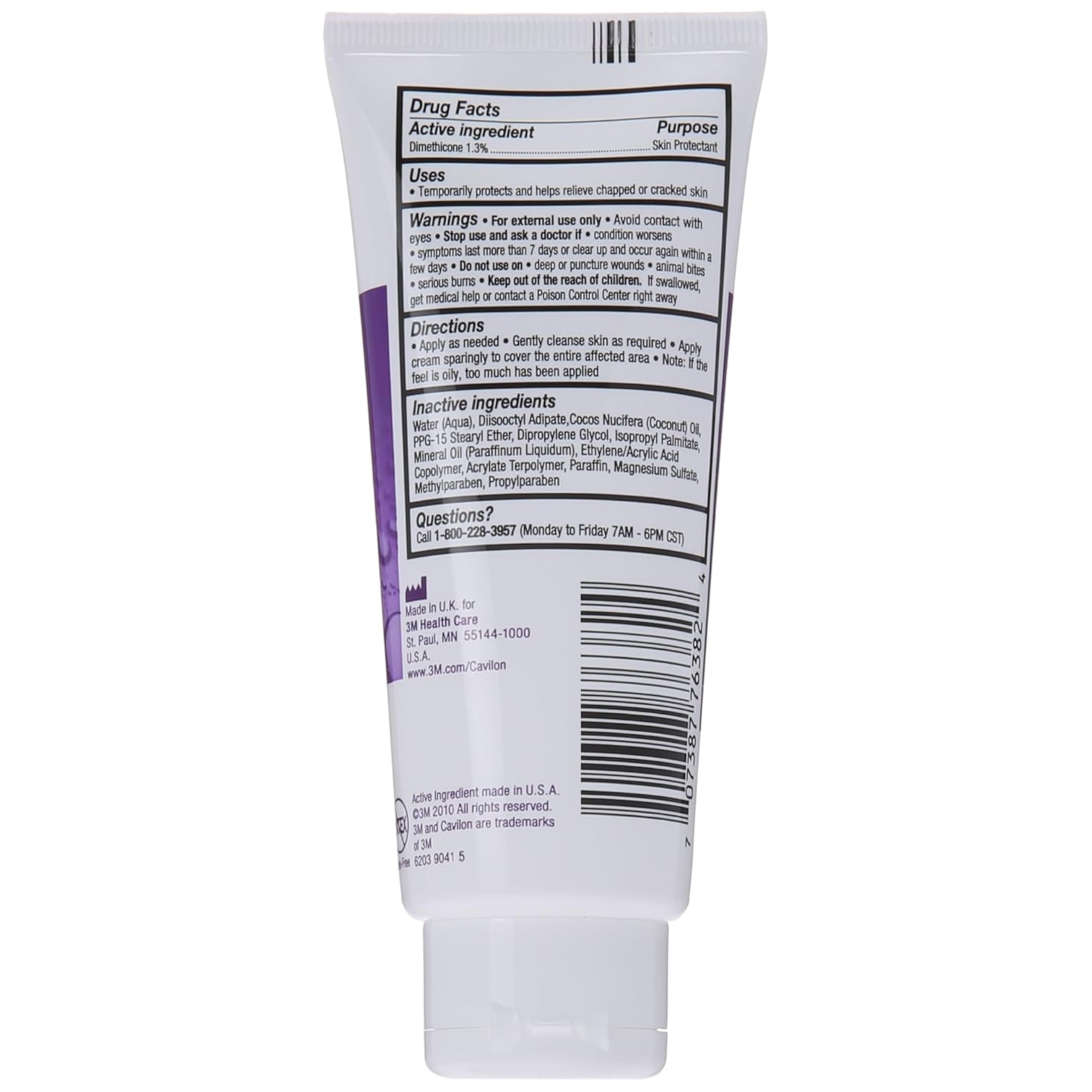 Cavilon 3M Durable Barrier Cream Unscented 3.25 Ounce (92G) Tube by Cavilon 2 tubes