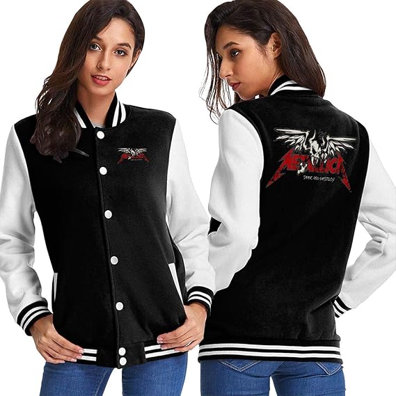 Amazon Co Jp かわいい スリムな女性の上着 女性のふわふわの暖かい野球ユニフォーム Metallica ランニング野球 日常生活活動 レディース パーカー 服 ファッション小物