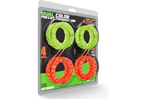YWTESCH 4 Pack AL2420PD 0.095’’ Replacement Twisted Trimmer Lines Compatible with All EGO 15-Inch String Trimmers, 56 FT Dual Color Pre-Cut Heavy Duty Weed Wacker String for EGO Line Trimmers