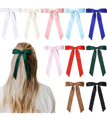 Amazon.com : Mimorou 60 Pcs Silky Satin Hair Bows for Girls  display picture 1