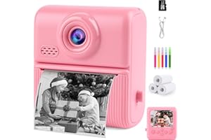 NISUMKEY Kids Instant Print Camera,1080P Digital Camera for Kids with 32GB Card, for Grandkids,4 6 7 8 9 10 Year Old Girls Boys Birthday Gifts, Instant Print Toys for Girls 6-8 8-10