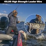 Realure 50 Pcs Stainless Steel Wire Traces Pike Fishing Leaders with Swivels view 3