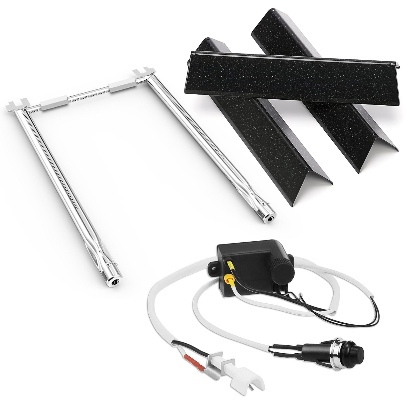 Utheer Spirit Grill Parts Kit for Weber Spirit I & II 200 Front Control (2013+), 7635 Flavorizer Bars, 69785 Burners, 7642 Weber Spirit Grill Igniter Replacement, Fits E210 E220 S210 S220 Image