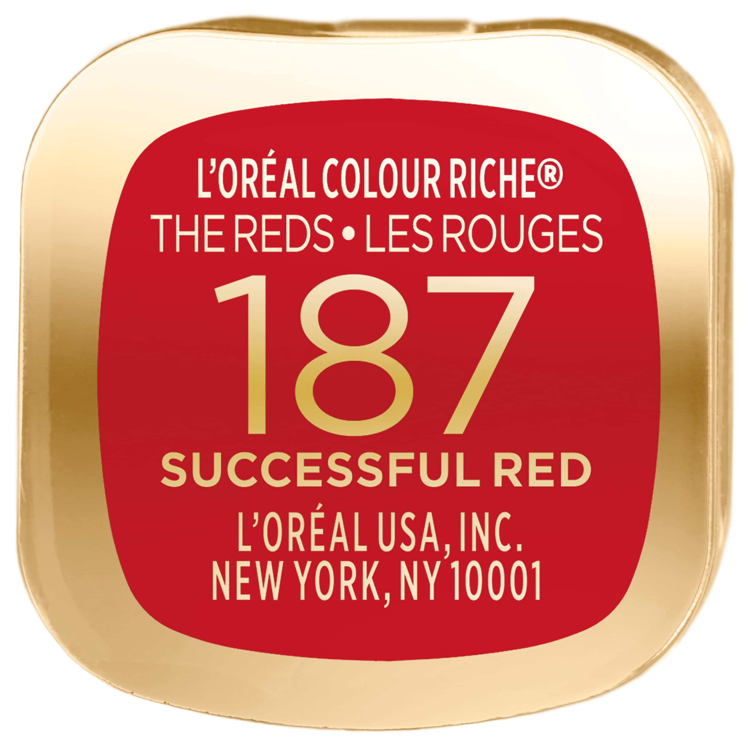 L'Oreal Paris Colour Riche Red Lipstick, Long Lasting, Satin Finish Smudge Proof Lipstick with Hydrating Argan Oil & Vitamin E, Reds of Worth, Successful Red, 0.13 Oz