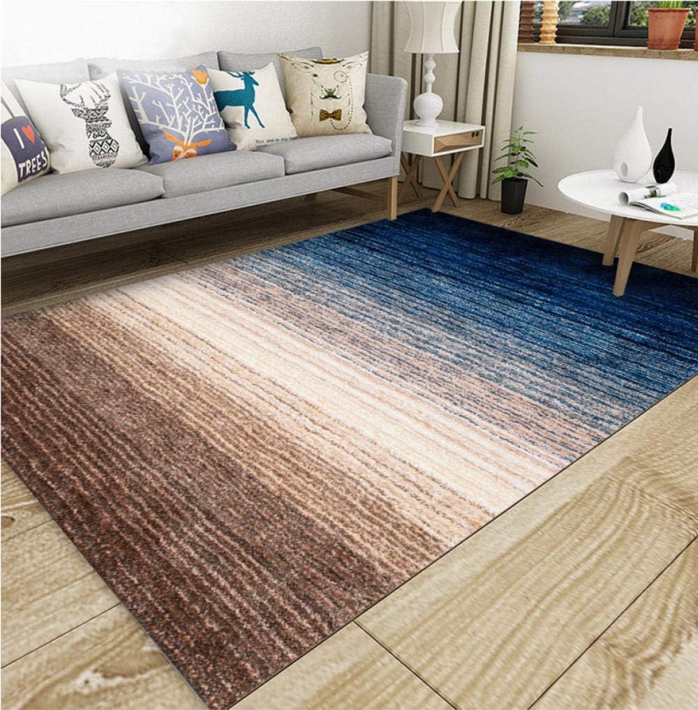 Simmia Home Chic Multi-Function Area Rugs Brown Blue Gradient tie dye Modern Durable Fashionable Easy Maintenance Living Room Bedroom Non-Slip Carpets, Size: 80120CM