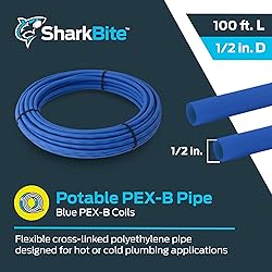 SharkBite 1/2 Inch x 100 Feet Blue PEX-B, PEX Pipe