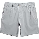 maamgic Men's Classic-fit 7" Cotton Casual Shorts Elastic Waistband with Multi-Pocket Daily Wear Walking Summer Outfit