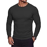 MAGCOMSEN Men's Thermal Shirts Long Sleeve Waffle Underwear Top Cold Weather Base Layer Winter Warm Undershirts