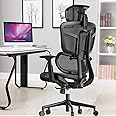 Ergonomic Office Chair - Adjustable Backrest & Lumbar Support, Large Mesh Computer Chair with Tilt & Lock Function