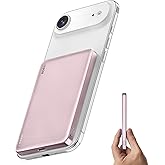 RORRY for Magsafe Portable Charger, [0.3" Ultra Slim] Magnetic Power Bank,[Alloy-Made] 5000mAh Wireless Portable Charger, USB C Battery Pack 18W Fast Charging for iPhone 17/15/16 Samsung (Pink)