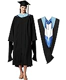 Master Graduation Gown Cap and Hood Master Regalia
