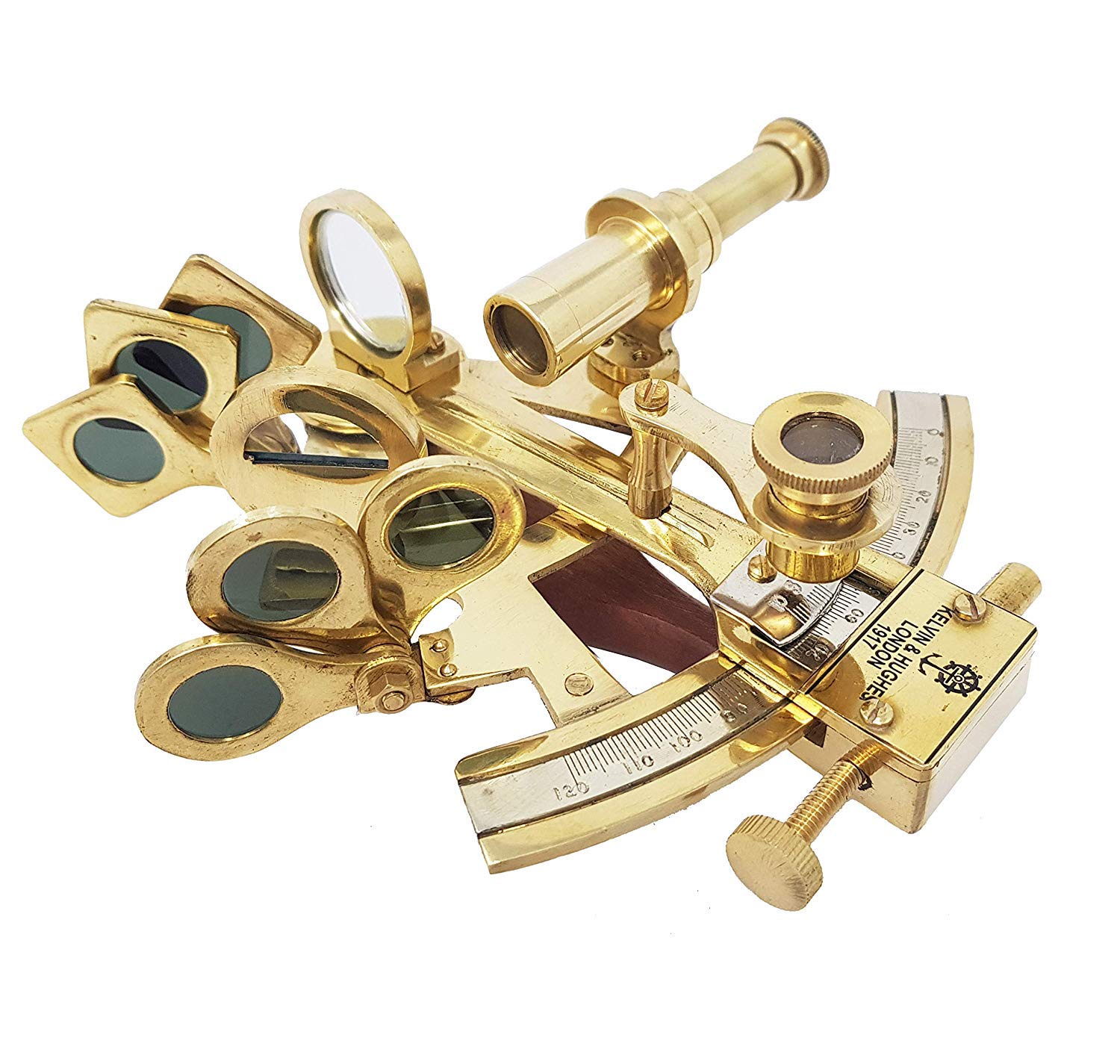 Brass Pocket Sextant London Solid Brass Sextant marine Gift Astrolabe