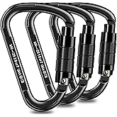 Auto Locking Carabiner Heavy Duty Carabiner 25kN Climbing Carabiner Climbing Equipment Safety Carabiners for Rappelling, Hammocks, Rescue, Dog Leash, Swing