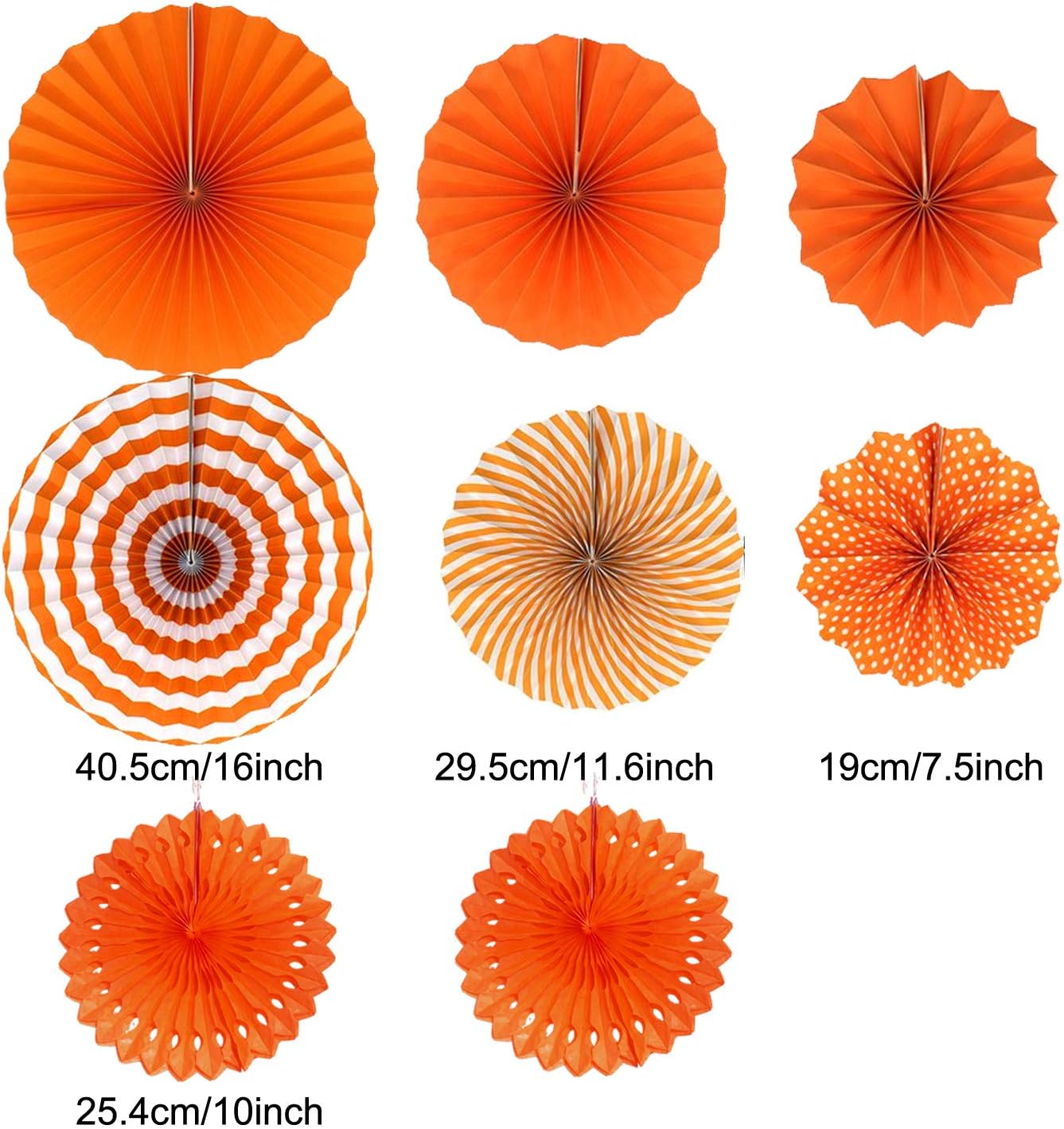 ZERODECO Hanging Paper Fan Set - Image 3