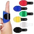 Yolev 6 Pcs Trigger Finger Splints Single Straps Finger Splint Support Brace Kit, Finger Straightener Index Finger for Broken Finger, Arthritis, Injured Finger