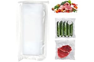 Vacuum Sealer Bags for Food, BPA-Free Food Storage Bags, Freezer, Microwave – Odor-Resistant, Leak-Proof – Compatible with Auletor Mason Jar Vacuum Sealers (10PCS)