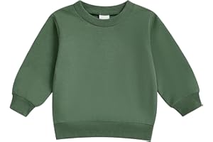 Mubineo Toddler Baby Boy Clothes Girl Basic Plain Sweatshirt Long Sleeve Shirts Kids Fall Winter Sweat Shirt Tops