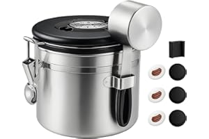 ShanSon Coffee Canister Airtight Coffee Container Stainless Steel Coffee Bean Storage Container with Scoop Coffee Canister fo