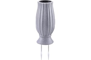 Bocola Cemetery Vase for Grave Decorations with Metal Spike Headstones Flower Holder for Atificial Flowers Fake Floral Outdoor Tombstone Markers memorials Sympathy for Loss of Loved Ones
