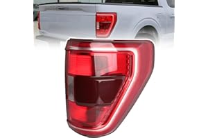 Right Side Tail Light Housing with Blind Spots Halogen Compatible with 2021 2022 2023 Ford F150 F-150 XLT Rear Brake Tail Lam