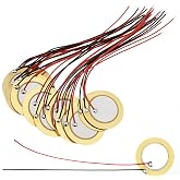 20PCS Piezo Pickup, 27mm Piezo Discs Transducer Contact Microphone Trigger Sound Sensor with 3.94inch Leads for Drum Triggers Microphone Trigger Element Acoustic Instrument