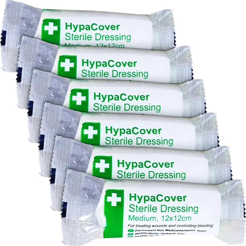 Safety First Aid Group HypaCover Sterile Dressing Bandage White Medium 12 x 12
