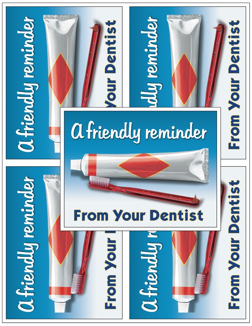 Laser Reminder Postcards, Dental Appointment Reminder