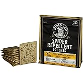 Grandpa Gus's Natural Spider Repellent Pouches, Spider Deterrent with Peppermint and Lemongrass Oil, Indoor Pest Control for Closet, Basement, Cabin, Shed, RV & Garage, 8.8 oz Each (10 Pouches)