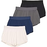 Real Essentials 4 Pack: Girls' Running Athletic Shorts for Teens Youth Basketball Soccer Volleyball Gym Sports