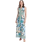 London Times Womens Sleeveless V-Neck Maxi Dress for Women | Casual Dresses for Women