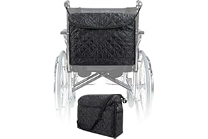 Wheelchair Backpack, Wheel Chair Bags to Hang on Back, Wheelchair Bag with Cup Holder, Universal Wheelchair Accessories Stora