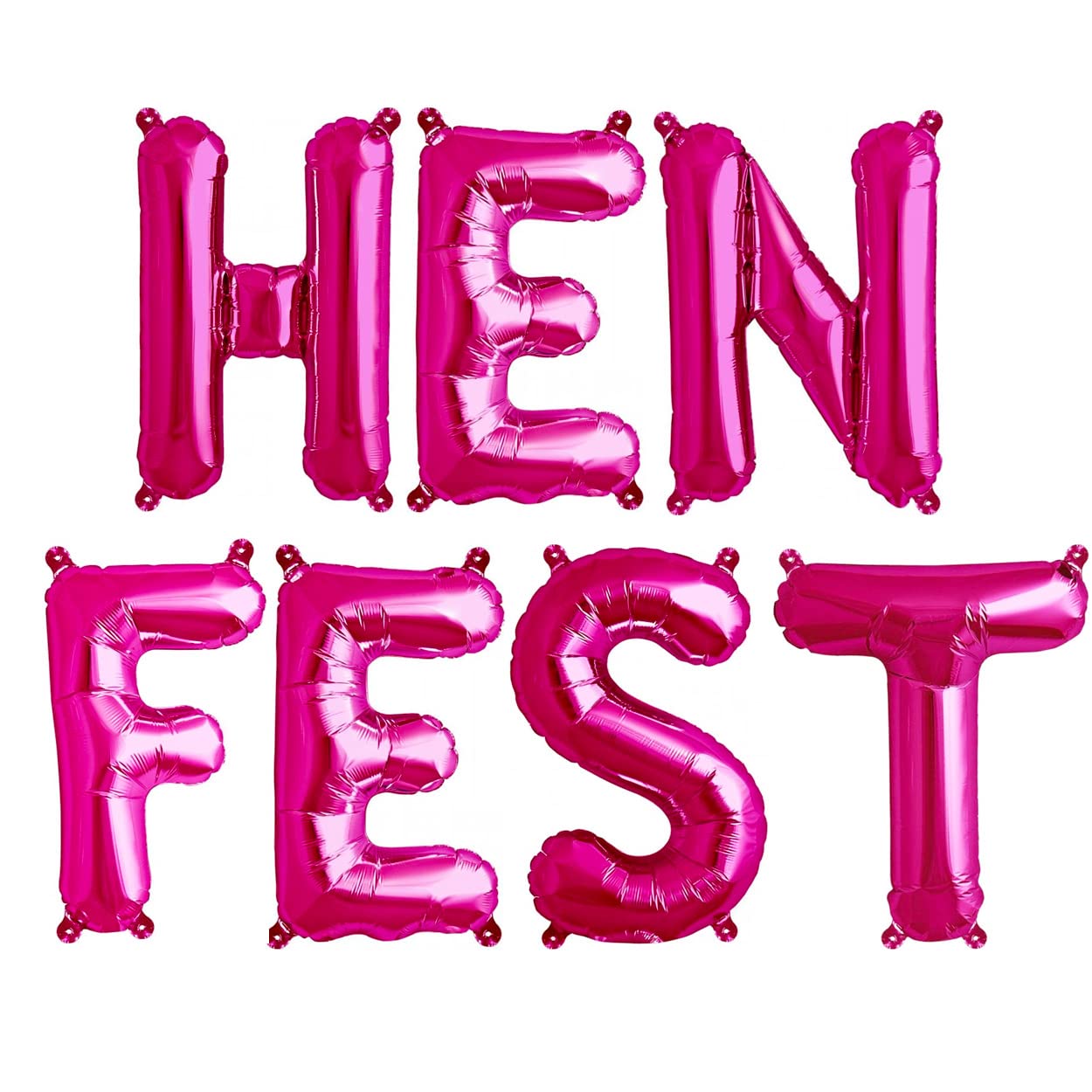 HENFEST ™ 16" PINK HEN PARTY FOIL BALLOONS - HEN FEST BALLOONS (PINK) Hen Party Decoration Balloons