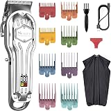 SURKER Mens Hair Clippers Cord Cordless Hair Trimmer Professional Haircut Kit for Men Rechargeable LED Display