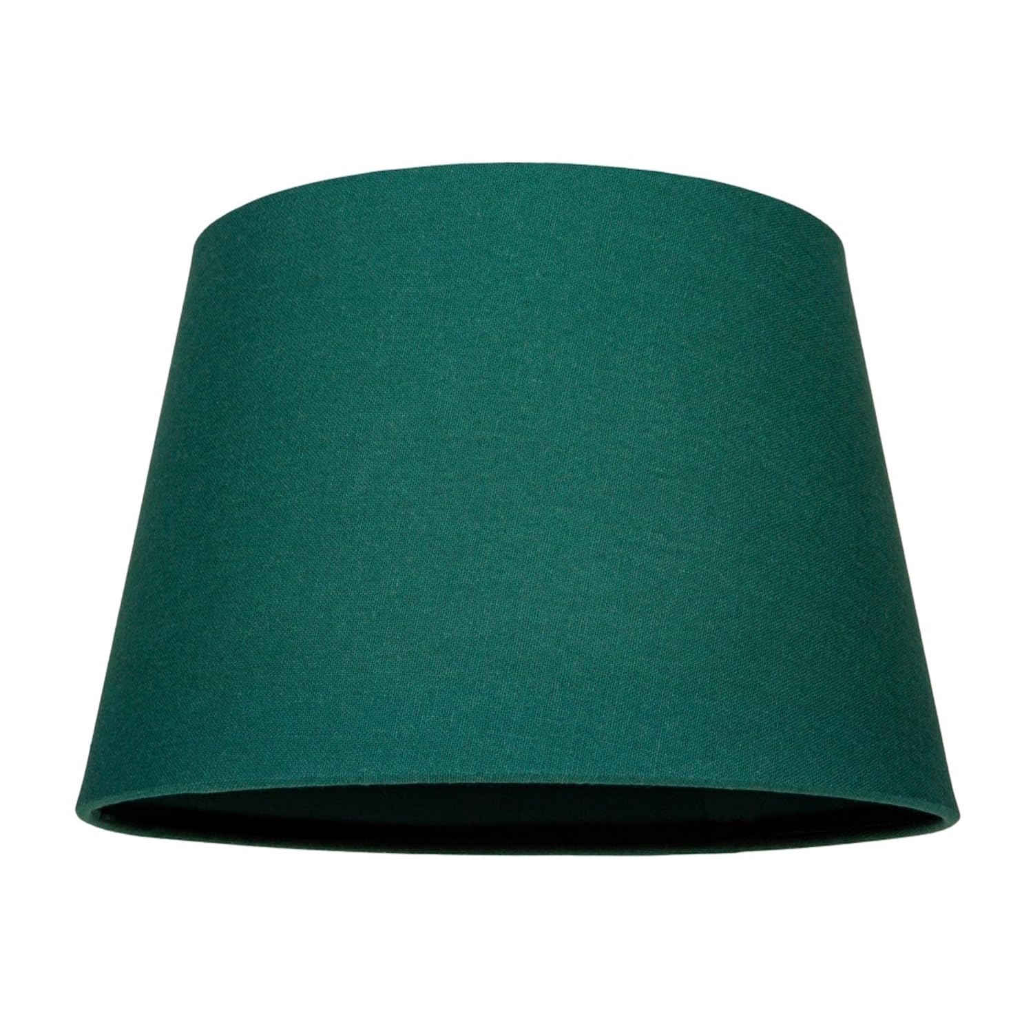 Classic and Traditional 10 Inch Forest Green Linen Fabric Drum Table or Pendant Lamp Shade 60w Maximum | Inner Cotton Lining by Happy Homewares