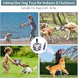HETOO Dog Soccer Ball Interactive Tug of War Water Toy 6 Inch Blue Red view 8