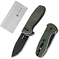 Kizer Amicus Pocket Knife, 2.95” Satin Nitro V Blade Small EDC Knife, Micarta Handle Pocket Folding Knife with Reversible Deep Carry Clip, Camping Hunting Pocket Knives for Men Women Gift L3002A5