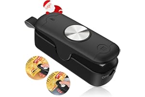 OEOP Bag Sealer, 2 in 1 Mini Bag Sealer Heat Seal and Cutter, Portable Chip Bag Sealer Heat Sealer Bag Resealer for Snacks Candies Plastic Bag Food Storage (Batteries Included)