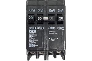 Eaton BQC2302120 Quad Breaker One 2 Pole 30 Amp And Two 1 Pole 20 Amp Common Trip, 1 " x 1 " x 1"