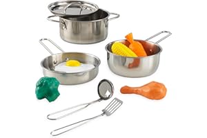 KidKraft Deluxe Cookware Set with Food, Gift for Ages 3+