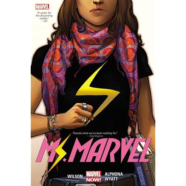 Almohada Marvel Ms. Kamala Khan - 16x16 Pulgadas, Estampado Retazos Multicolor, Lavable