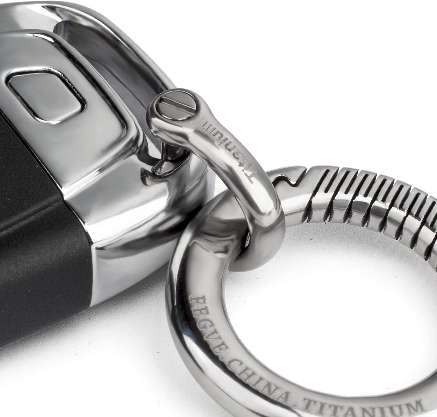 TISUR Titanium D-Rings with Screw Shackle, U Shape Key Chains Rings, Car Keys Tools, DIY Leather Craft Purse/Wallet Buckle 1 pcs (Polished, Small)