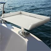 Boat Bait Cutting Board, Fish Fillet Table with Rod Holder Mount &amp; Slots | Marine Accessories For Boats Grill, for Fish Cleaning Station Fishing Fillet Table