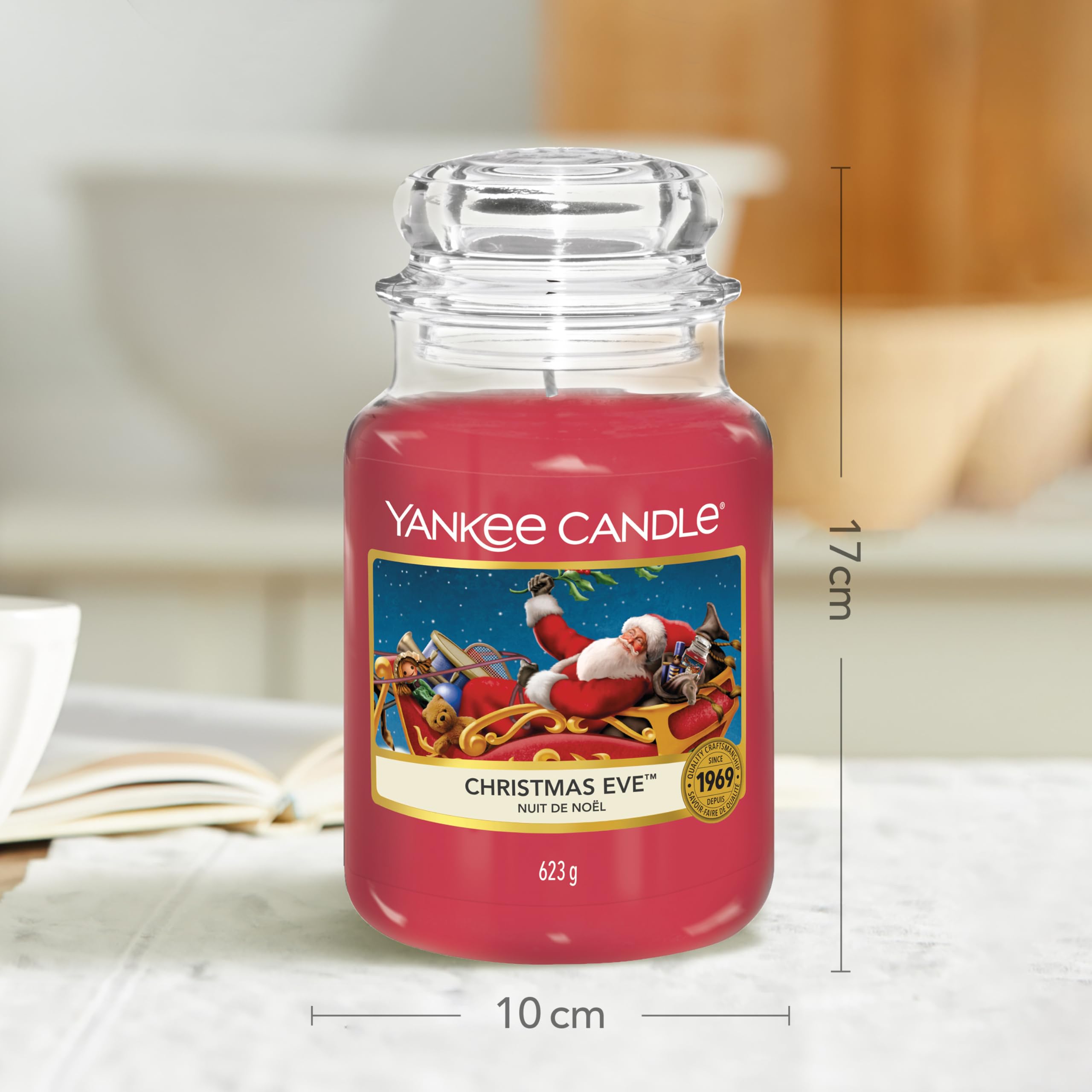 Yankee Candle Duftkerze im Glas (groß) | Christmas Eve | Kerze mit langer Brenndauer bis zu 150 Stunden | Perfekte Geschenke für Frauen 4